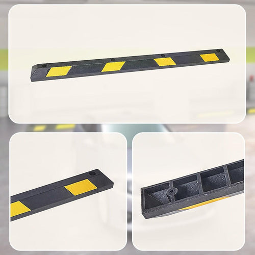 180cm Heavy Duty Rubber Curb Parking Guide Wheel Driveway Stopper Reflective Yellow
