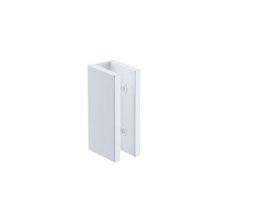 90x90cm Corner Frameless Shower Screen with White Wall U-Brackets and Brass Hinges, Square Double Pull Handle