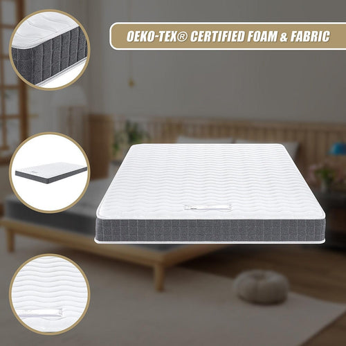 Double Memory Foam Mattress - OEKO-TEX® & CertiPUR-US® Certified