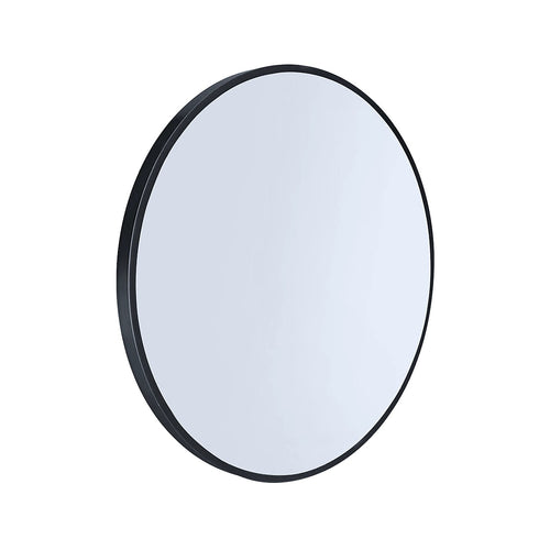 70cm Round Wall Mirror Bathroom Makeup Mirror by Della Francesca - Black