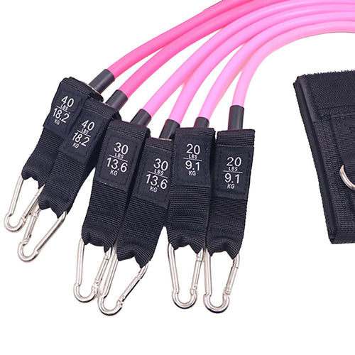 14-Piece Pilates Bar Kit with Resistance Bands & Belt – Versatile Home Fitness Pedal Puller for Full-Body Workouts