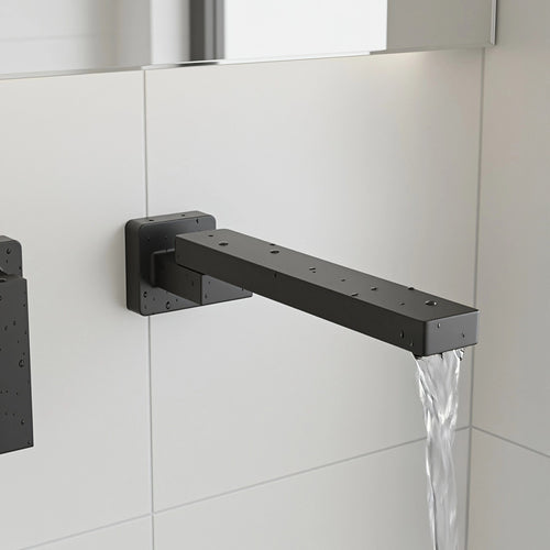 Bath In Wall Swivel Spout in Black Finish