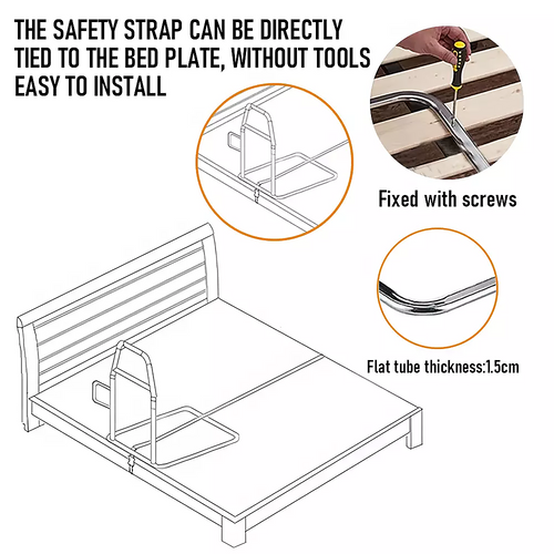 Adjustable Bed Rail for Elderly – Safety Support Bar for Adults & Seniors for Stable Bedside Assistance