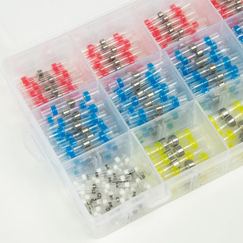 250PCS Waterproof Solder Seal Sleeve Heat Shrink Butt Wire Connectors Terminals  