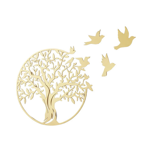 Metal Tree of Life Wall Art 7 Flying Birds Wall Sculpture