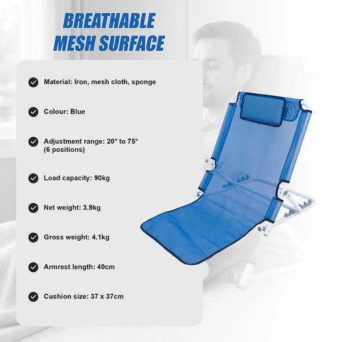 Adjustable Bed Backrest Support Foldable Sit Up Patient Chair