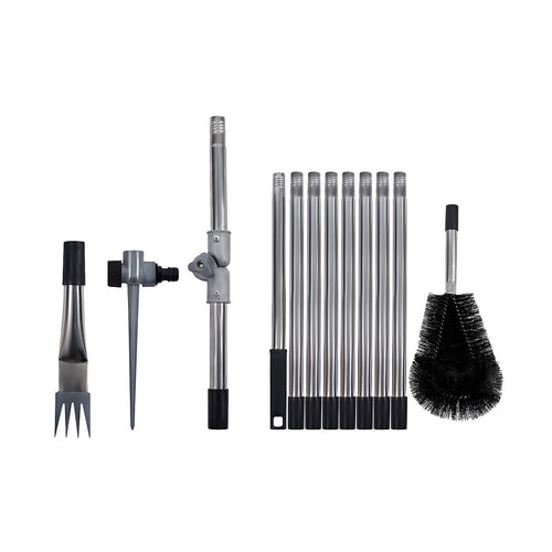 4M Telescopic Gutter Cleaning Tool Kit with Brush, Rake & Pole