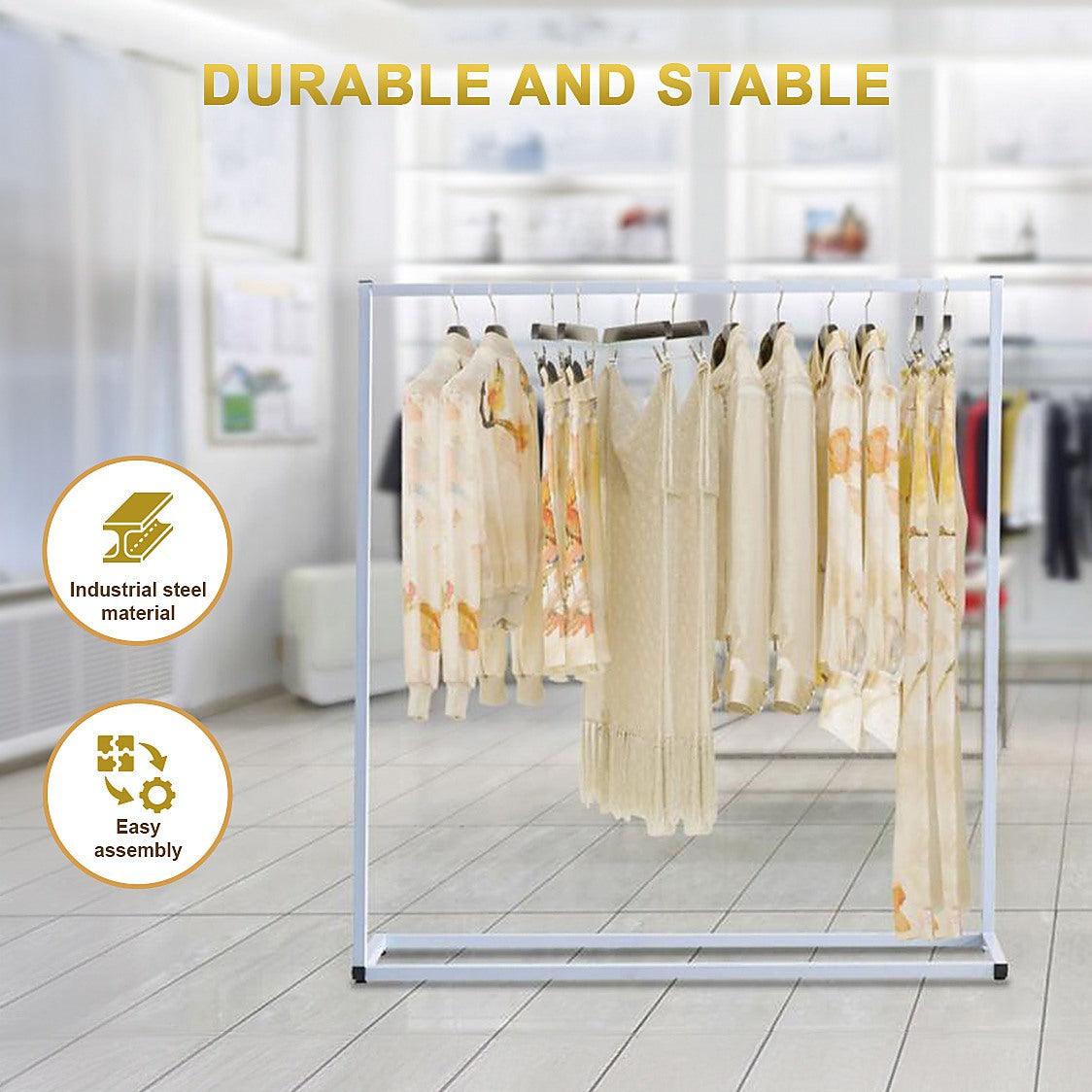 Commercial Clothing Garment Rack Retail Shop White - Furniture > Home ...