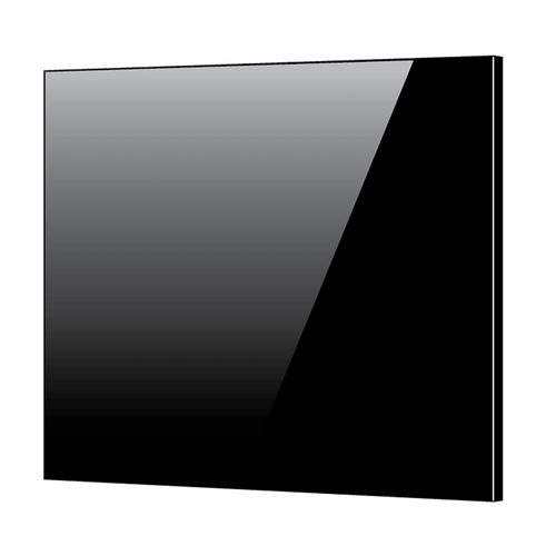 Toughened 90 x 70cm Black Glass Kitchen Splashback