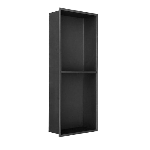 70cm Black Recessed Shower Niche Shelf 304 Stainless Steel No Tile Bathroom Wall Insert