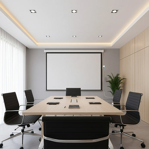 120" Electric Motorised Projector Screen – Wall/Ceiling Mount, Remote Control