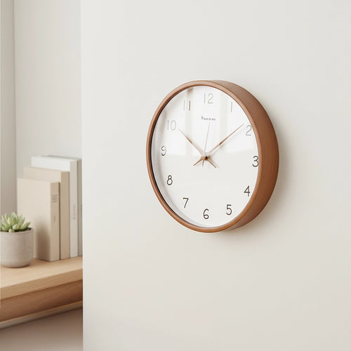 10" Clock Wooden Modern Wall Art