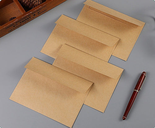 50 Pack Brown Kraft Wedding Invitation Envelopes with Peel & Seal Closure