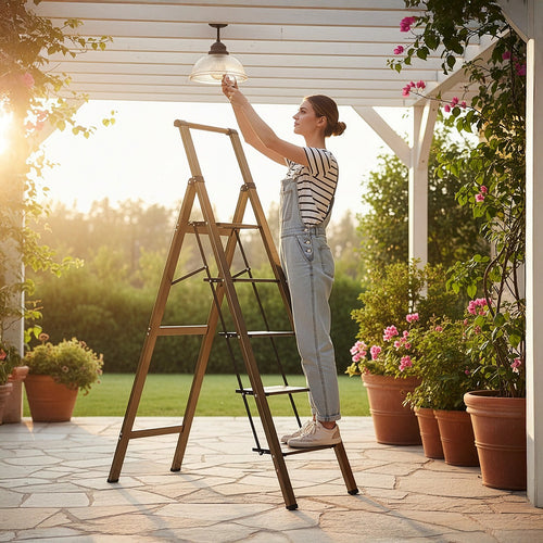 5 Step Aluminium Ladder – Foldable, Lightweight Design with Anti-Slip Pedals