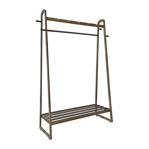 100cm Clothes Rack Slim Stylish Space Saving - Dark Wood