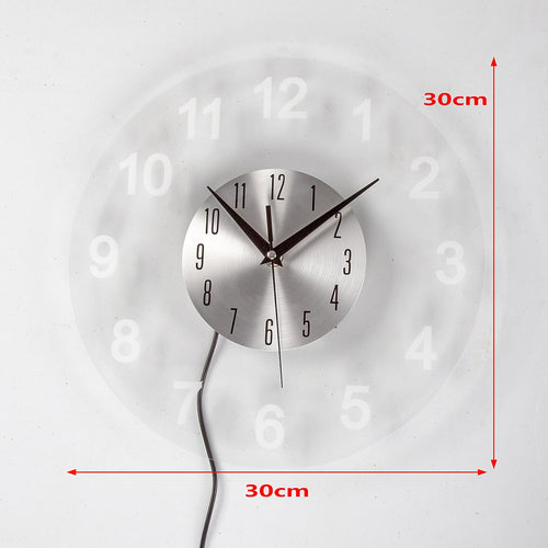 LED Light-Up Round Wall Clock with Remote – Modern Illuminated Timepiece