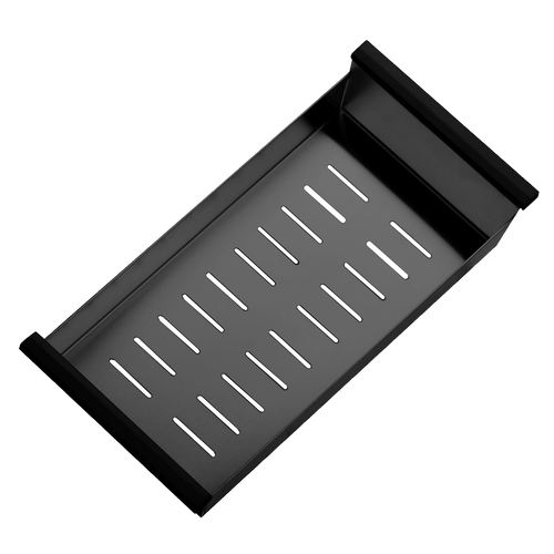 32" Workstation Kitchen Single Bowl Sink in Nano Black with Brushed Finish