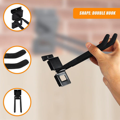 Slatwall Storage Pack for Retail Display Garage Storage - Black Double Hook