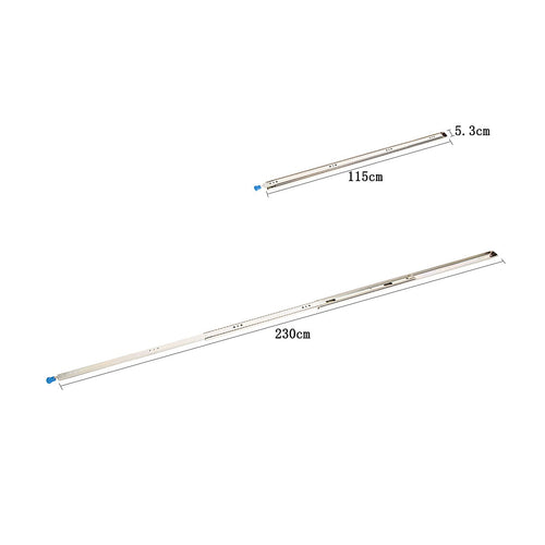 2 x 125kg Heavy Duty Locking Drawer Slides – Industrial Drawer Runners Pair