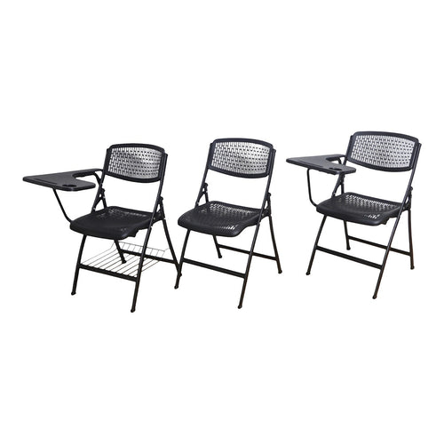 3pc Folding Lecture Chair Set with Table Top for Training & Events