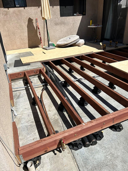12 Pack Adjustable Deck Support Pedestals for Raised Outdoor Flooring