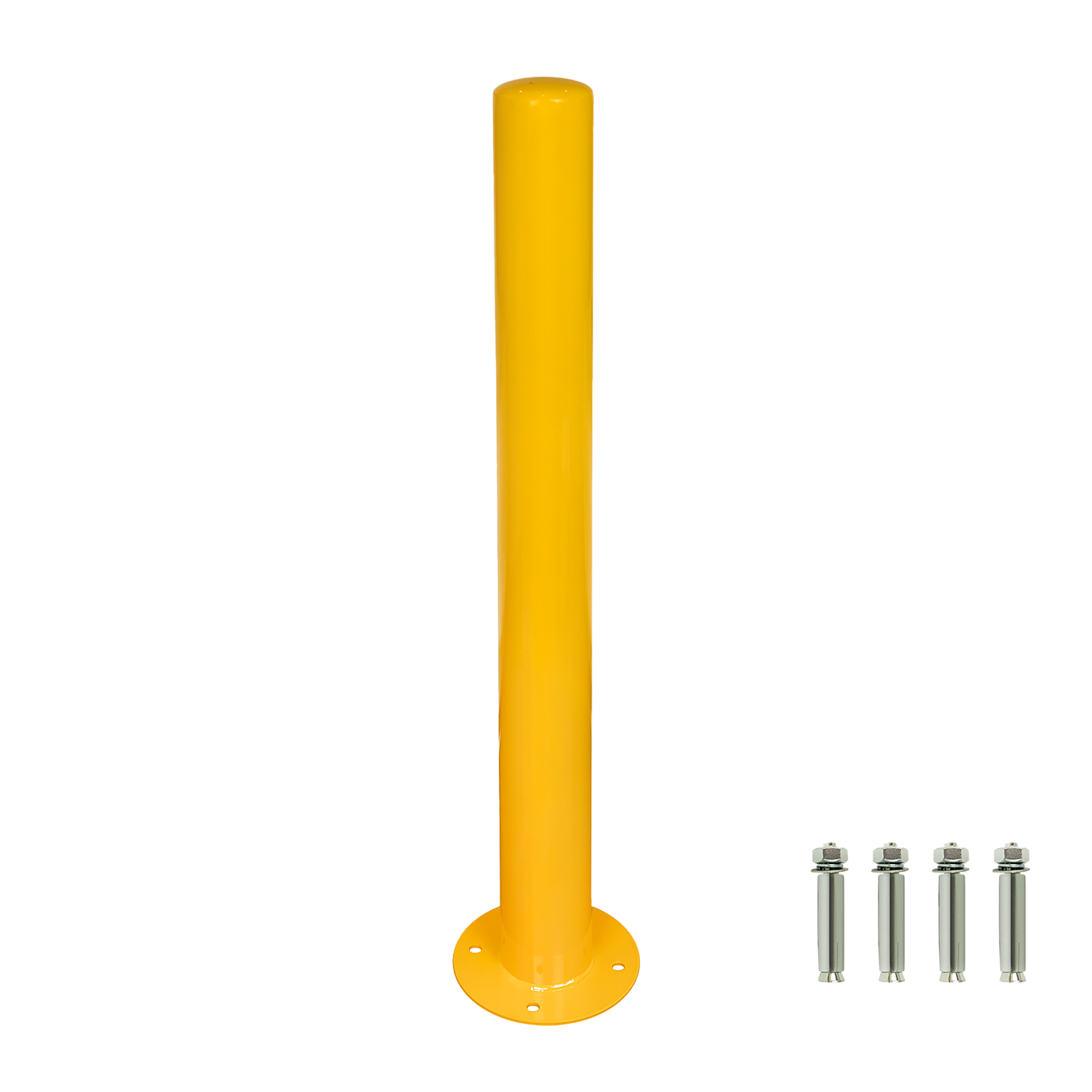 Yellow Heavy Duty Steel Bollard Post | FactoryFast.com.au