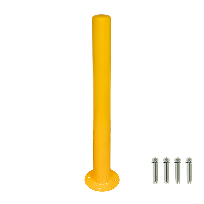 Yellow Heavy Duty Steel Bollard Post | FactoryFast.com.au