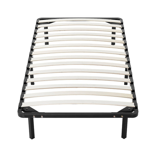 Metal Bed Frame for Single Mattress – Black Powder-Coated Steel Base