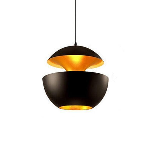 25cm Modern Home Office Restaurant Pendant Lamp LED Chandelier Ceiling Hanging Light in Black