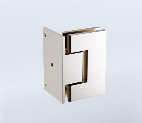 90cm Frameless Swing Bath Screen with Brushed Nickel Hardware