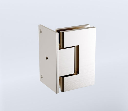 90° Stainless steel Glass Shower Door L-Hinge in Nickel
