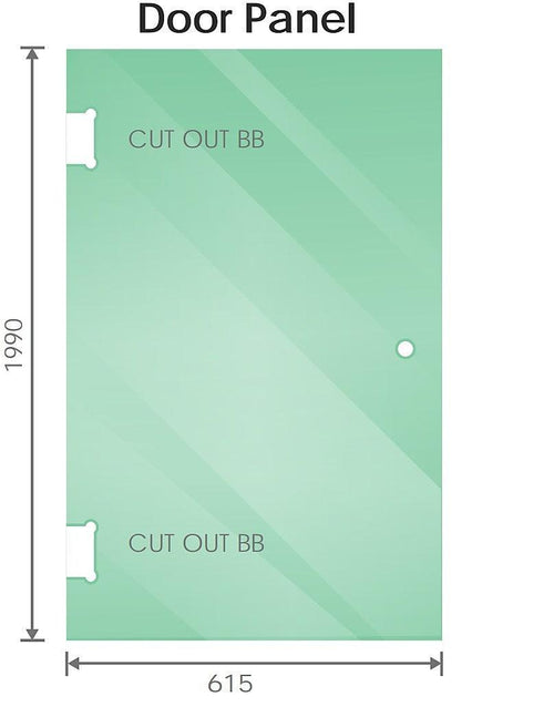 90cm Frameless Diamond Shower Screen with White Channels and SS Hinges & Round Handle