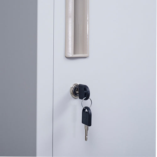 12-Door Steel Locker – Grey, Standard Lock with 2 Keys