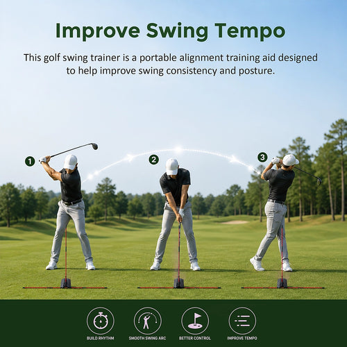 Golf Swing Trainer Portable Multi Functional Alignment Training Aid
