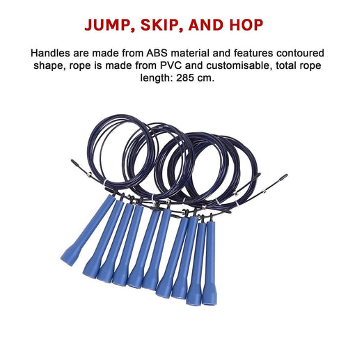5x Cross-Fit Speed Skipping Rope Wire 