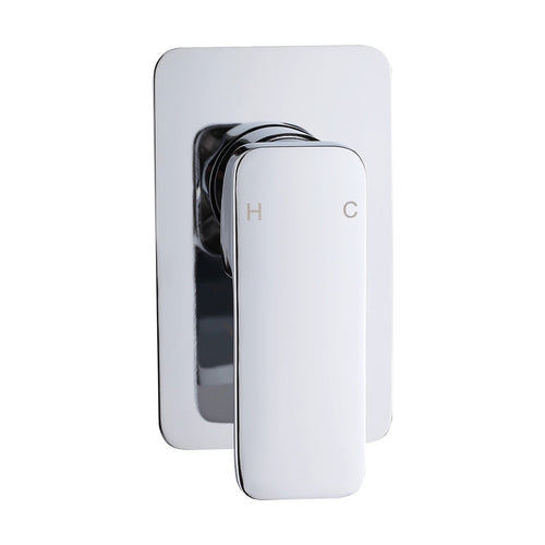 Single Square Shower Bath Mixer Tap Bathroom WATERMARK Approved - Chrome