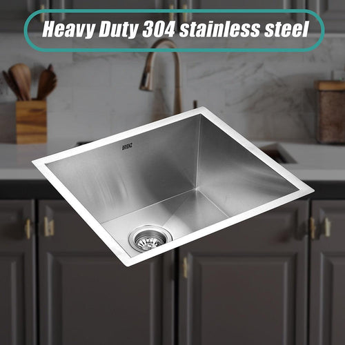 510x450mm Stainless Steel Handmade 1.2mm Sink with Waste in Stainless Steel 304 Finish