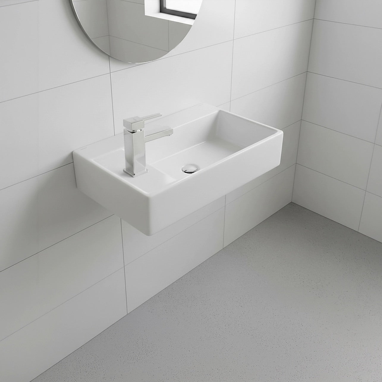 Small Hand Rinse Basin Wall Hung Hand Wash Basin – Small Ceramic Sink for Cloakroom, Toilet ...