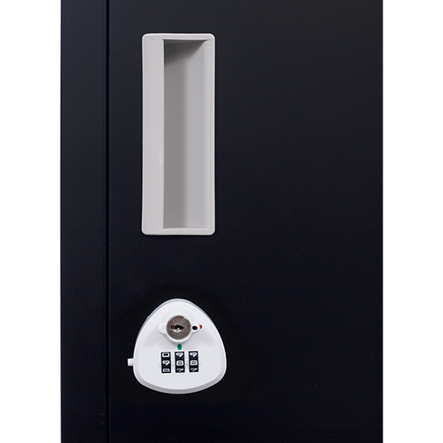 12-Door Locker – Black with 3-Digit Combination Lock | Secure Storage for Office, Gym or School Use