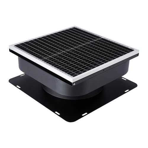 30W Solar Roof Vent Fan Exhaust for Home Garage & Van Ventilation