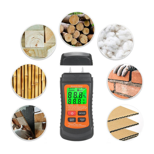 Dampness Moisture Meter – Digital Detector for Wood, Paper & Walls | Multi-Mode Tool