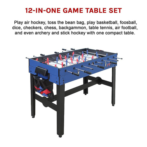 4FT 12-in-1 Games Table Foosball Hockey Pool Table Tennis