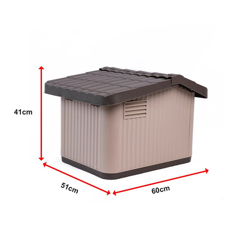 Plastic Dog House Kennel Shelter for Indoor & Outdoor Pets, Weatherproof