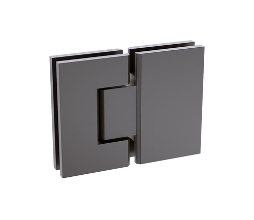 110cm Wall-to-Wall Frameless Shower Screen with Gunmetal Brackets, SS Hinges & F-Brackets