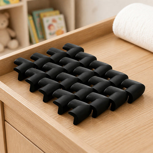 20pcs Baby Proof Corner Guards Foam Edge Protectors Black