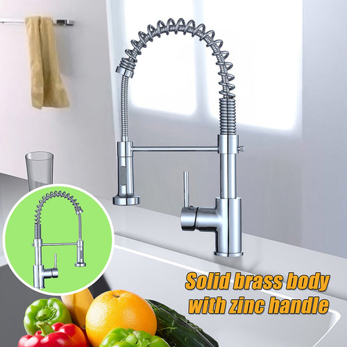 Basin Mixer Tap Faucet with Extendable Spout – Kitchen & Laundry Sink in Chrome