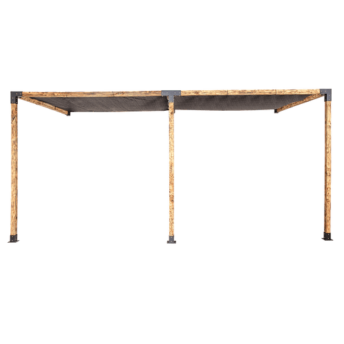 Roof Pergola Gazebo Shed Matte Black Steel Double Wall Mount with Black Screens Brackets DIY Kits