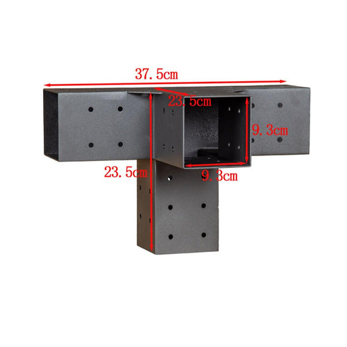 Roof Pergola Gazebo Shed Matte Black Steel Double Wall Mount Brackets DIY Kits