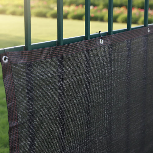 20m x 2m Fence Windscreen Privacy Shade Cover – Black Fabric Mesh for Garden, Patio & Outdoor Areas