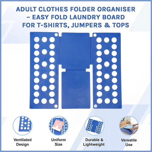 Adult Clothes Folder Organiser – Easy Fold Laundry Board for Shirts & Jumpers